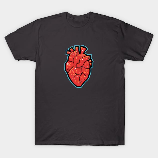 anatomical heart groovy T-Shirt by weilertsen